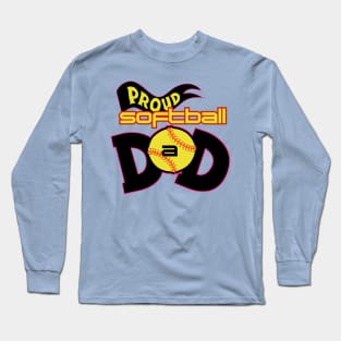 Proud softball dad Long Sleeve T-Shirt